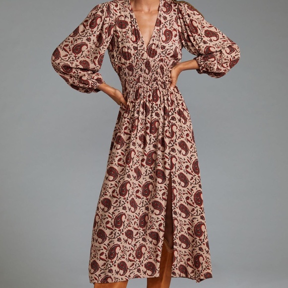 LUSANA Smocked Prairie Boho Dress XS NWT - Picture 2 of 7